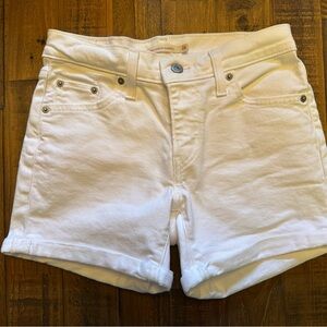 Levi's Women's Crisp White Jean Shorts